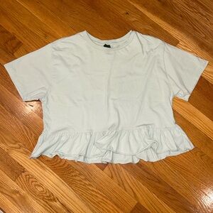 Wild Fable Ruffled Mint Cropped T-Shirt - Size S